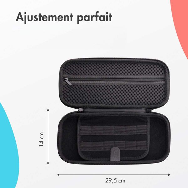 imoshion Etui Nintendo Switch 2 avec poche zippée - Etui Nintendo Switch 2 / Switch (OLED) avec poignée - Noir