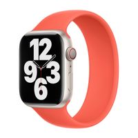Apple Bracelet Boucle unique en Silicone Apple Watch | 44/45/46/49 mm - Taille 8 - Nectarine
