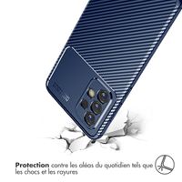 imoshion Coque silicone Carbon Samsung Galaxy A33 - Bleu