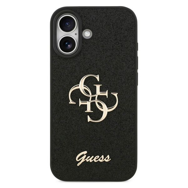 Guess Coque 4G Metal Logo Glitter Apple iPhone 17 - Noir