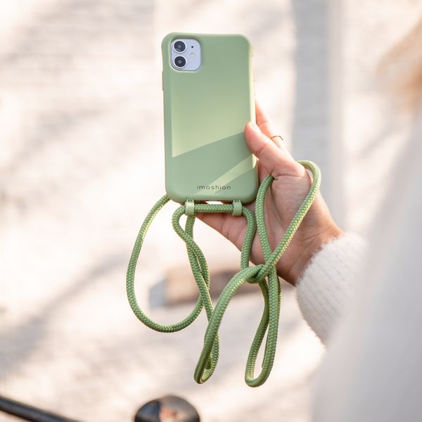 imoshion Coque de couleur avec cordon amovible Apple iPhone 11 - Vert