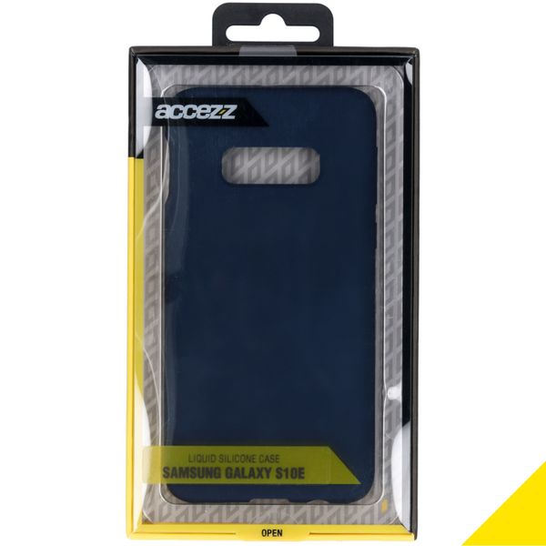 Accezz Coque Liquid Silicone Samsung Galaxy S10e - Bleu