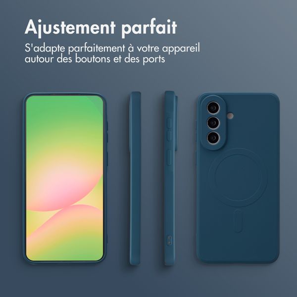 imoshion Coque Couleur avec MagSafe Samsung Galaxy A57 (5G) - Bleu foncé