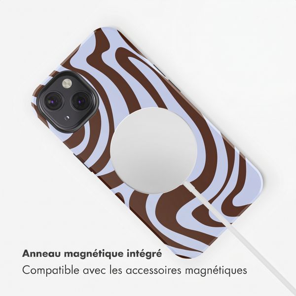 Selencia Coque arrière Vivid avec MagSafe Apple iPhone 13 - Dream Swirl Chocolate