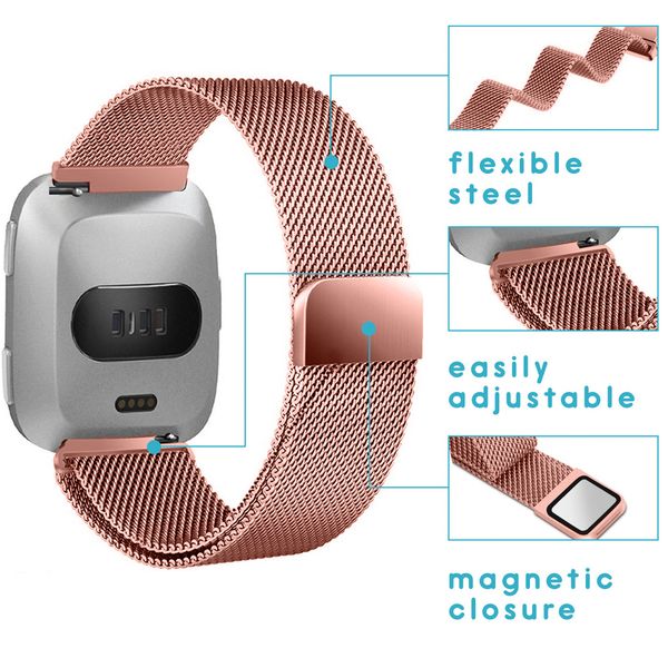 imoshion Milanais Watch bracelet le Fitbit Versa 2 / Versa Lite - Rose Champagne