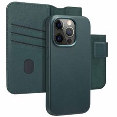 Accezz Étui de télephone portefeuille en cuir 2-en-1 avec MagSafe Apple iPhone 15 Pro - Cedar Green