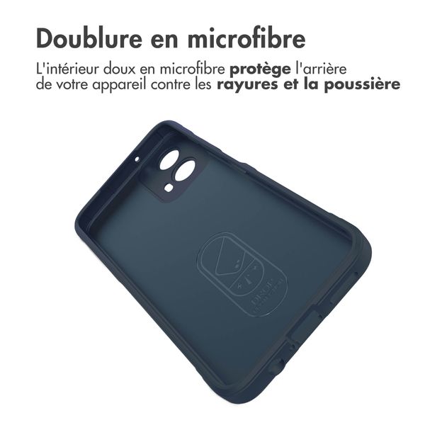 imoshion Coque arrière EasyGrip Motorola Moto G34 - Bleu foncé