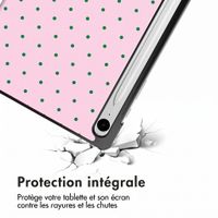 imoshion Coque tablette Design Trifold Samsung Galaxy Tab S9 11.0 pouces / S10 Lite / S10 FE / S9 FE 10.9 pouces - Happy Dots
