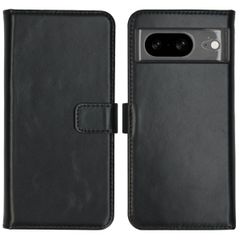 Selencia Étui de téléphone portefeuille en cuir véritable Google Pixel 8 - Noir