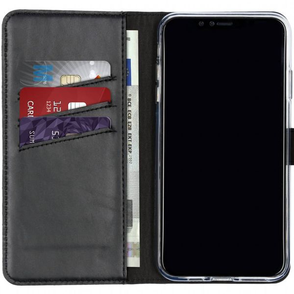 Selencia Étui portefeuille en cuir véritable Apple iPhone Xs Max - Noir