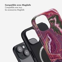 Selencia Coque arrière Vivid Tough avec MagSafe iPhone 14 - Marble Purple