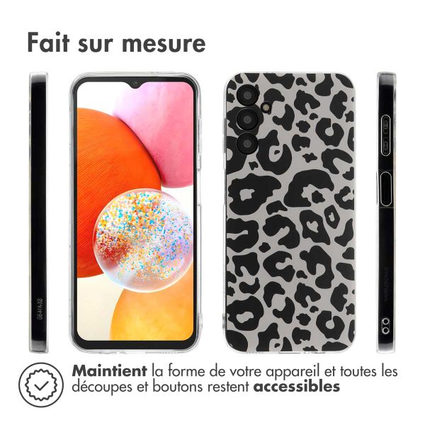 imoshion Coque Design Samsung Galaxy A14 (5G/4G) - Leopard Transparent