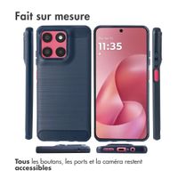 imoshion Coque Brushed Motorola Moto G57 Power - Bleu foncé