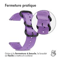 imoshion Bracelet en nylon - Connexion universelle de 22 mm - Violet