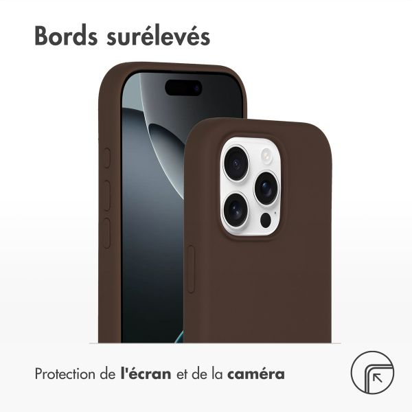 Accezz Coque Liquid Silicone avec MagSafe iPhone 16 Pro Max - New Tea Brown