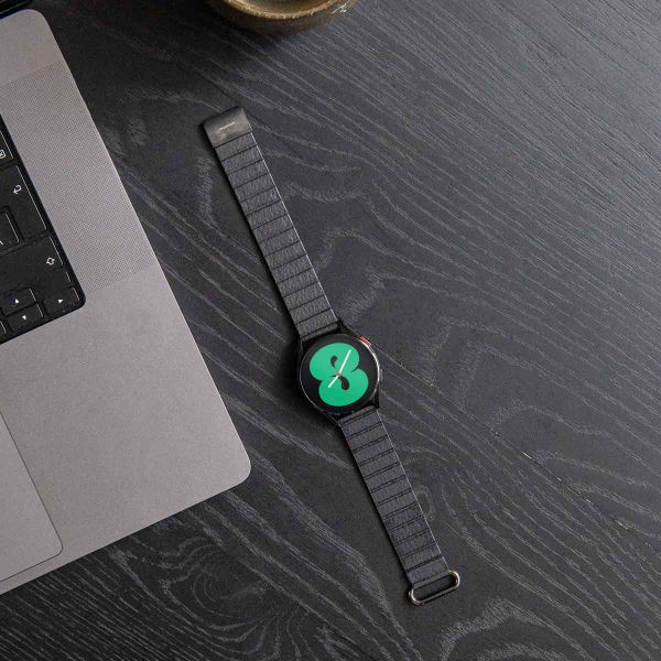 imoshion Bracelet en cuir magnétique  - Connexion universelle 20 mm - Noir