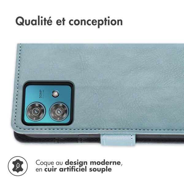 imoshion Étui de télephone portefeuille Motorola Edge 40 Neo - Bleu clair