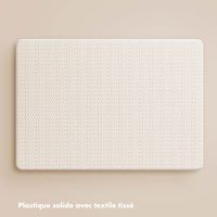 Selencia Coque tissée MacBook Air 13 pouces (2022) / Air 13 pouces (2024) M3 chip - A2681 / A3113 - Beige