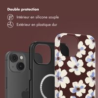 Selencia Coque arrière Vivid avec MagSafe Apple iPhone 14 - Choco Flower Pop