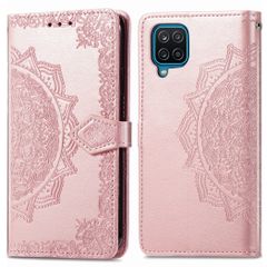 imoshion Etui de télephone Mandala Samsung Galaxy A12 - Rose Doré