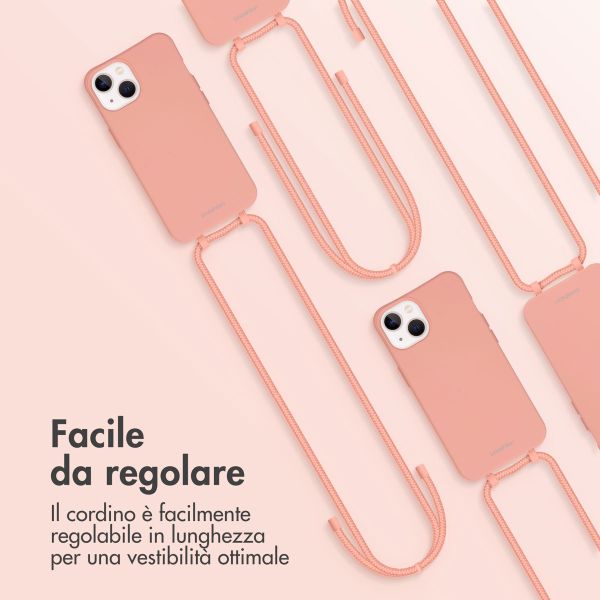 imoshion Coque de couleur avec cordon amovible Apple iPhone 13 - Peach