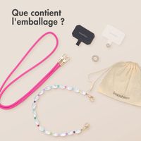 imoshion Ensemble de cordons de téléphone colorés avec perles – Rose