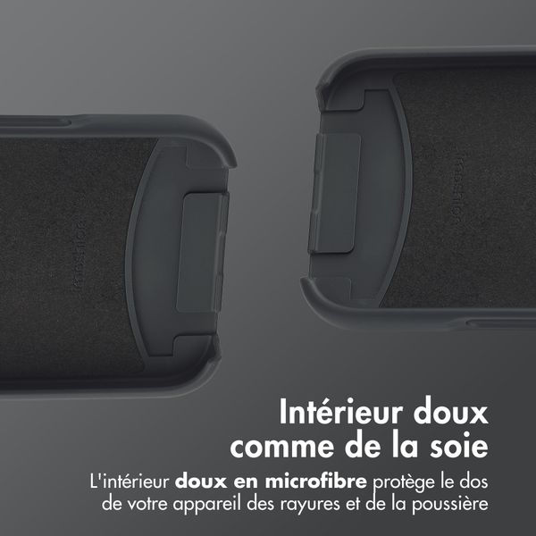 imoshion Coque arrière Color avec cordon amovible et MagSafe Apple iPhone 16 - Noir