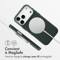 Accezz Coque arrière en cuir avec MagSafe Apple iPhone 17 Pro Max - Cedar Green