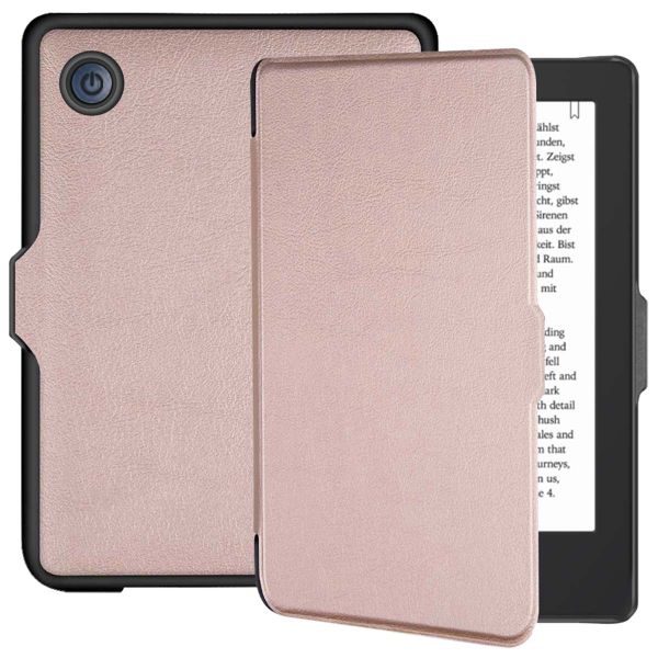 imoshion Étui de liseuse portefeuille Slim Hard Tolino Shine 4 - Rose Dorée