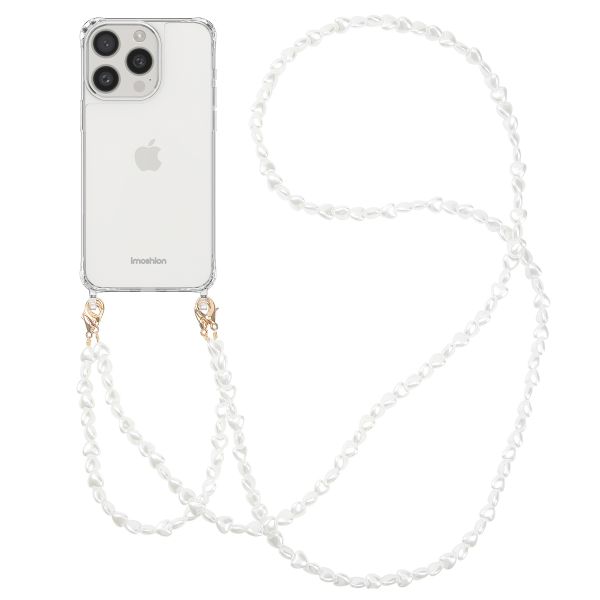 imoshion Coque avec dragonne + bracelet Apple iPhone 15 Pro Max - Perles Cœurs