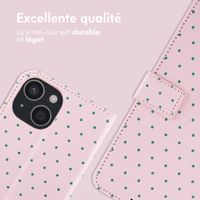 imoshion Étui de télephone portefeuille Design Apple iPhone 15 - Happy Dots