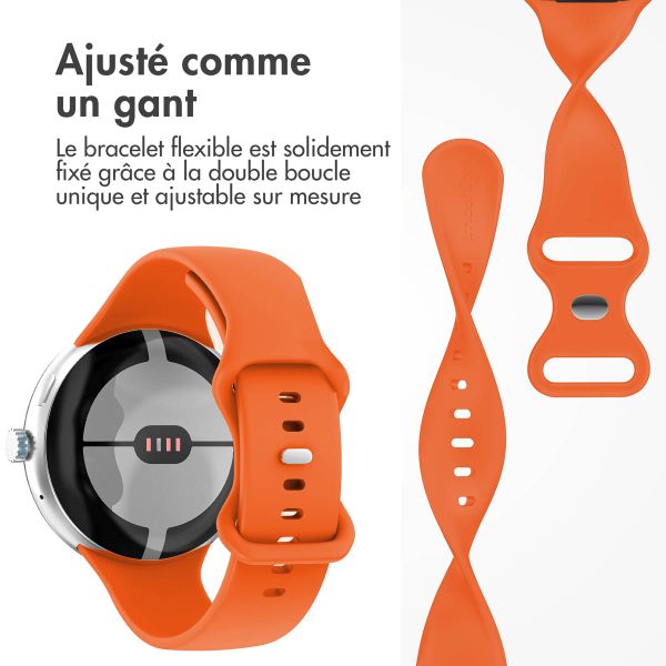 imoshion Bracelet en silicone Google Pixel Watch 3 - 45 mm - Taille S - Orange