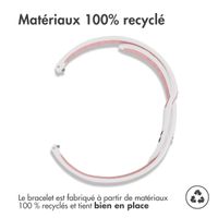 imoshion Bracelet sportif en silicone - Connexion universelle de 22 mm - Blanc / Rose