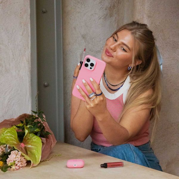 Holdit Coque Silicone Apple iPhone 15 Pro Max - Rouge Pink