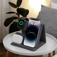 imoshion 3-en-1 Chargeur sans fil pliable Apple - iPhone / AirPods / Apple Watch - Gris