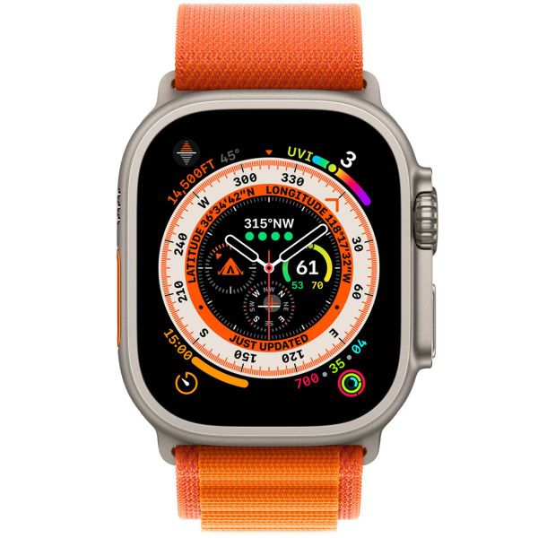 Apple Alpine Loop Band Apple Watch Series 1-10 / SE / Ultra (2) - 42/44/45/46/49 mm - Taille L - Orange