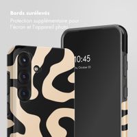 Selencia Coque arrière Vivid avec MagSafe Samsung Galaxy S25 - Art Wave Black