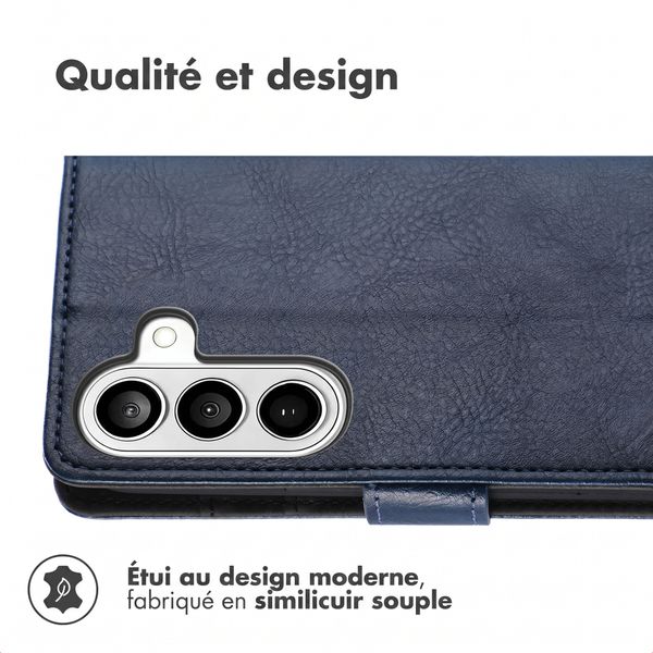 imoshion Étui de télephone portefeuille de luxe Samsung Galaxy A27 (5G) - Bleu foncé