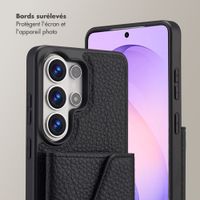 Selencia Coque de télephone Sera avec cordon et porte-cartes enveloppe Samsung Galaxy S26 Ultra - Noir