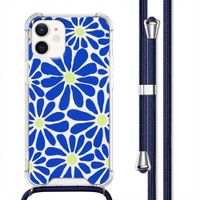 imoshion Coque Design avec cordon Apple iPhone 12 Mini - Cobalt Blue Flowers Connect