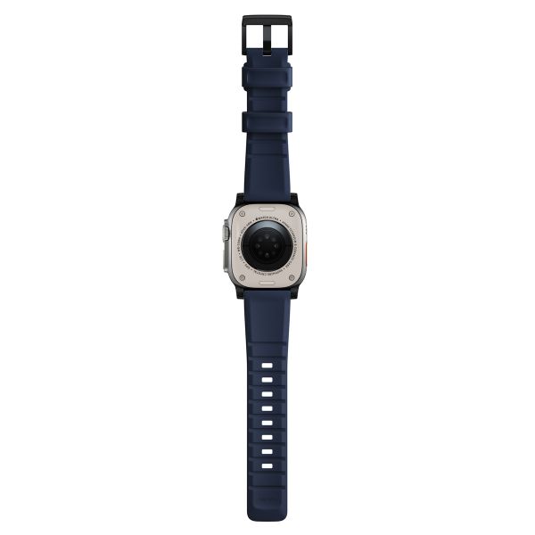 Nomad Bracelet robuste FKM Apple Watch Series 1 t/m 11 / SE / Ultra (44/45/46/49 mm) - Zwart / Blauw