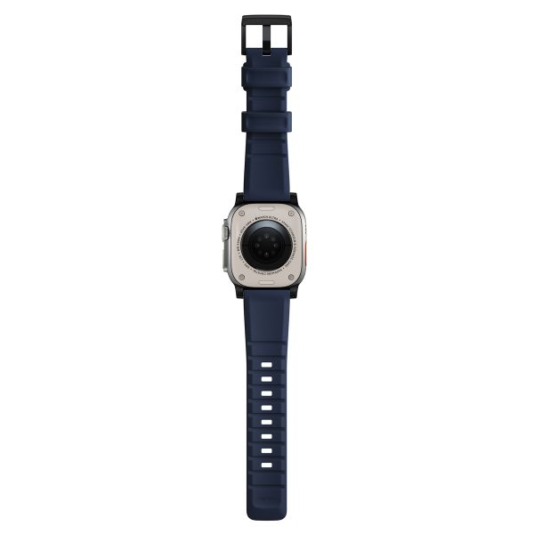 Nomad Bracelet robuste FKM Apple Watch Series 1 á 10 / SE / Ultra (2) (44/45/46/49 mm) - Noir/Bleu