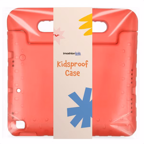 imoshion Coque kidsproof avec poignée Apple iPad 11 (2025) 11 pouces A16 / iPad 10 (2022) 10.9 pouces - Rouge