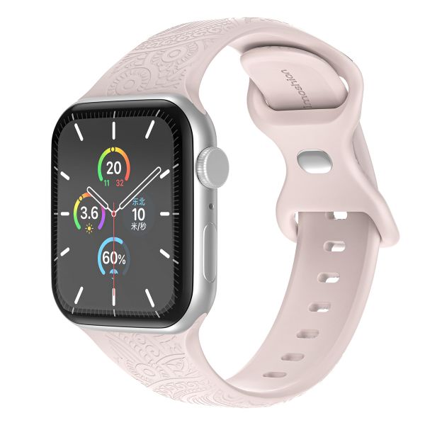 imoshion Bracelet en silicone gravé Apple Watch Series 1-10 / SE / Ultra (2) (44/45/46/49 mm) - Rose