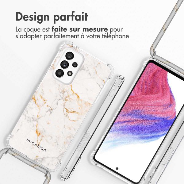 imoshion Coque Design avec cordon Samsung Galaxy A53 - White Marble