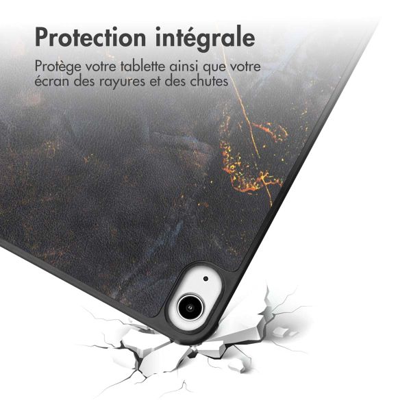 imoshion Coque tablette Design Trifold Apple iPad Mini 7 (2024) / iPad Mini 6 (2021) - Black Marble
