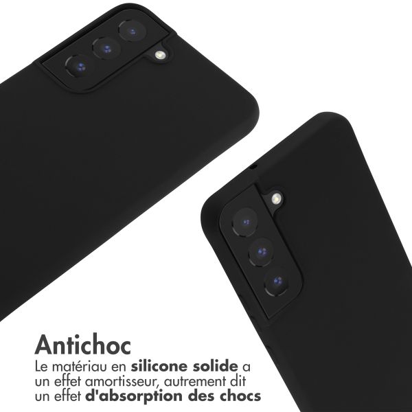 imoshion ﻿Coque en silicone avec cordon Samsung Galaxy S22 - Noir