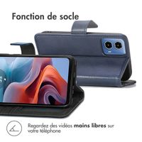 imoshion Étui de téléphone portefeuille Luxe pour Motorola Moto G34 - Bleu foncé