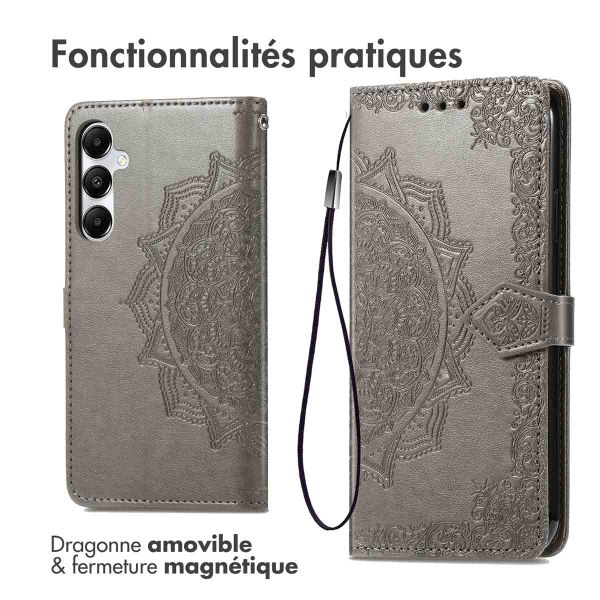 imoshion Etui de télephone Mandala Samsung Galaxy A55 - Gris