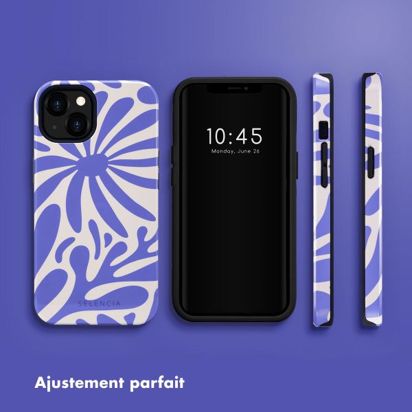 Selencia Coque arrière Vivid Apple iPhone 13 - Modern Bloom Sapphire Blue